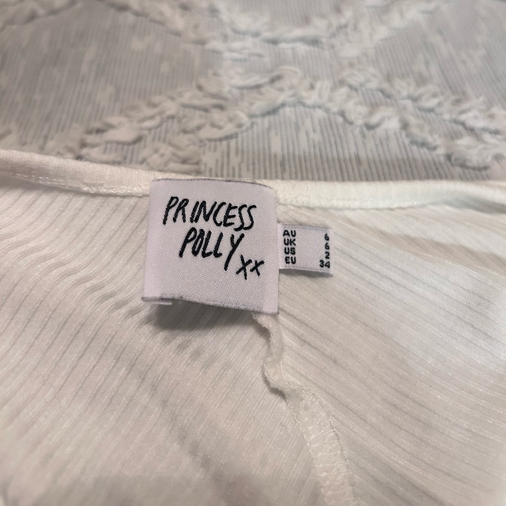 Princess Polly - Long Sleeve Bolero Top - White - Picture 4 of 6